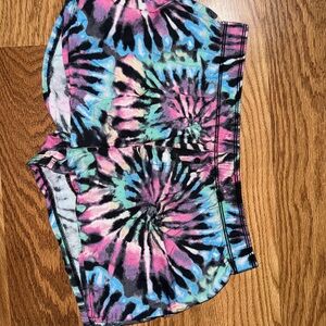 PINK Multicolor Tie-Dye Shorts